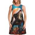 thumbnail image 1 of Disketp Realistic Turtle para Vestido sin Mangas para Mujeres, Vestidos de Verano para Mujeres, Casual y Holgado para la Playa, 1 of 7