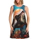 thumbnail image 1 of Easygdp Realistic Turtle para Vestido Transpirable de Mujer, Vestido Suelto de Manga Corta con Pliegues y Bolsillos para el Verano, 1 of 7
