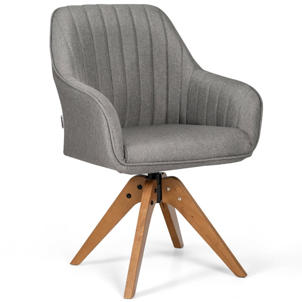 Finihen Modern Accent Chair, Fabric Swivel Accent Chair with Beech Wood Legs, for Bedroom, Living Room, Dining Room, Gray Finihen Modern Accent Chair, Fabric Swivel Accent Chair with Beech Wood Legs, for Bedroom, Living Room, Dining Room, Gray