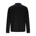 thumbnail image 5 of GuangCheng Mens Corduroy Shirts,Long Sleeve,Casual Tops,with Chest Pocket,Lapel Collared Design,Comfort Tops,Black,Size 4XL, 5 of 9