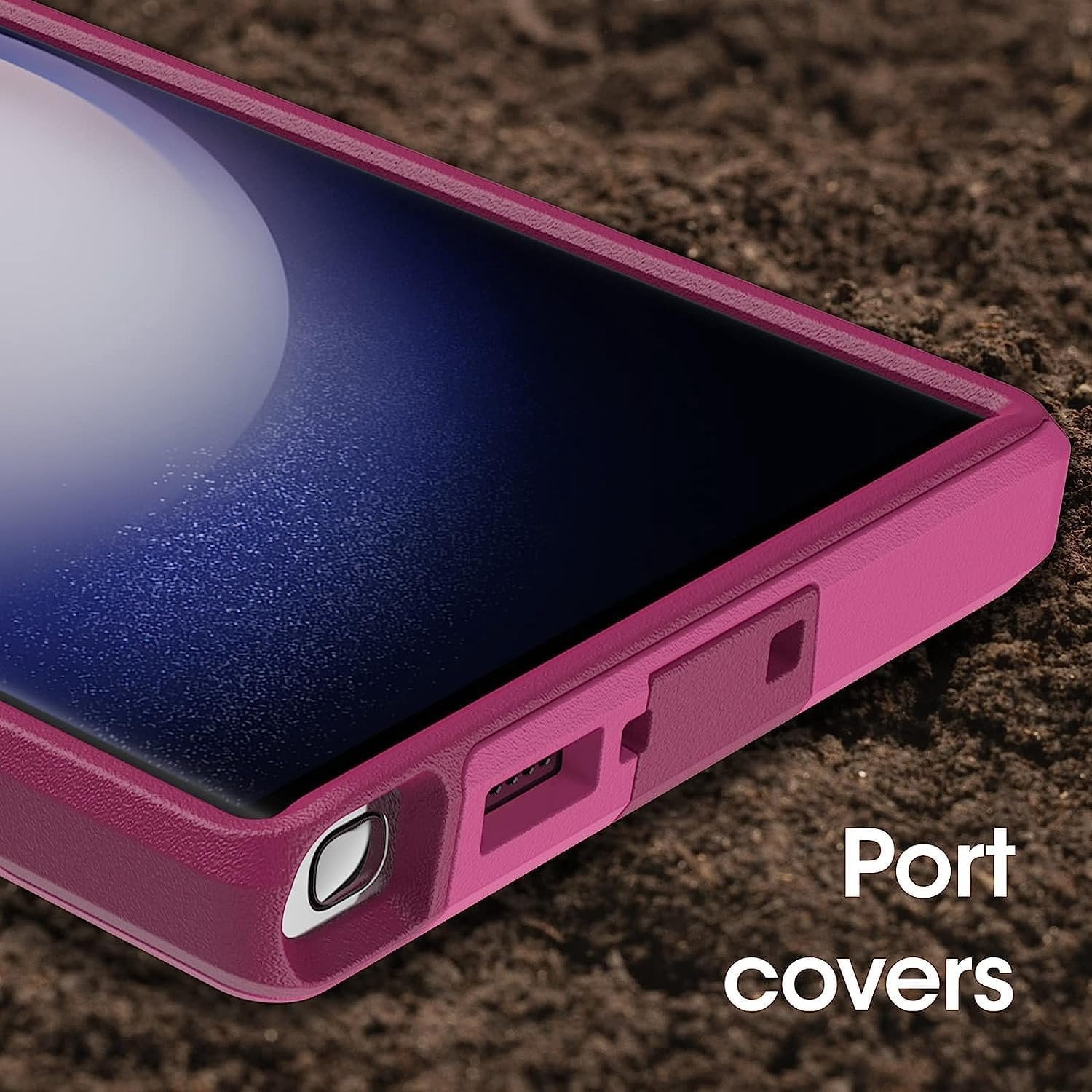 OtterBox Galaxy S23 Ultra Slim & Tough Commuter Series Case Samsung, Into The Fuchsia Pink