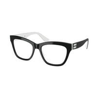 Miu Miu MU  03UV Plastic Womens Cat Eye Eyeglasses Black 52mm Adult