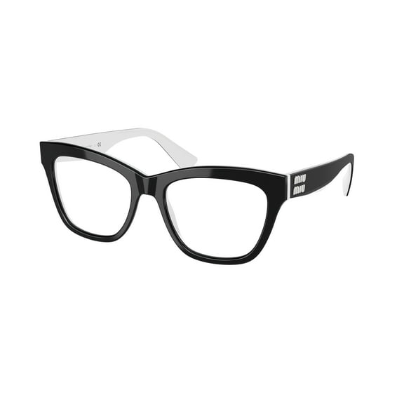 Miu Miu MU  03UV Plastic Womens Cat Eye Eyeglasses Black 52mm Adult