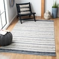 thumbnail image 2 of SAFAVIEH Striped Kilim Rada Striped Cotton Area Rug, Ivory/Navy, 3' x 5', 2 of 7