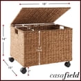 thumbnail image 7 of Casafield Rolling Filing Cabinet, Cinnamon - Water Hyacinth Hanging File Folder Organizer, Home Office Storage, 7 of 7
