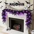 thumbnail image 6 of Under 5$ Halloween Decoration Black Garland with Purple Led String Light 70.08",Prelit Artificial Hanging Vine for Party Mantle Fireplace Stairs Table Arch Indoor Outdoor Farmhouse Decor, 6 of 7