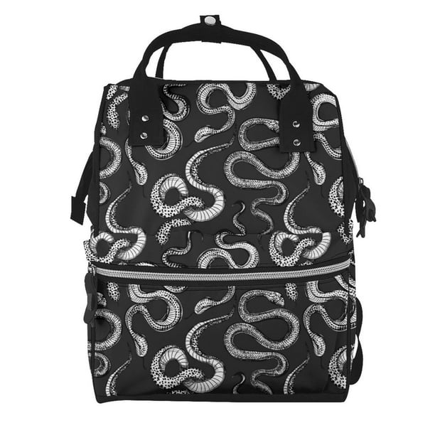 Disketp Snake Mochila de Pañales de Gran Capacidad con Múltiples Bolsillos, Mochila de Viaje Multifuncional para Bebé, Unisex, Moderna y Resistente