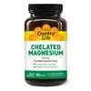 Country Life Chelated Magnesium Tablets 250mg, 180 Count, Certified Gluten Free, Certified Vegan