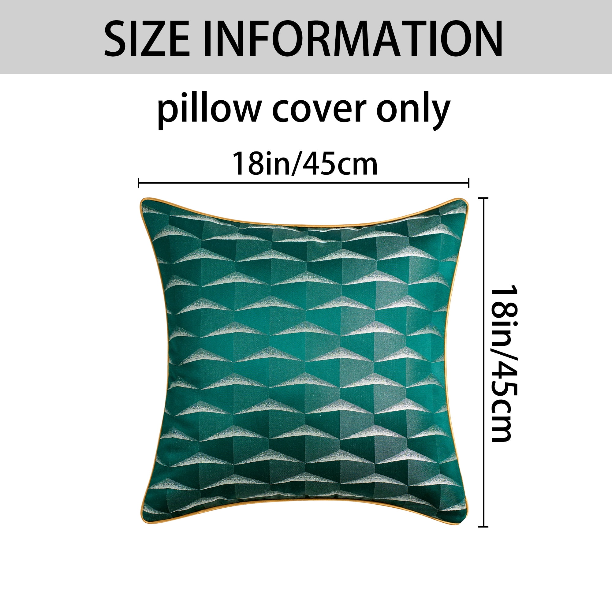 Unique Bargains 2pcs Satin Throw Pillow Covers for Sofa Bed Room Dark Green 18" x 18"