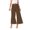 Coffee, variant on Outfmvch Wide Leg Pants Woman Flowy Lounge Trousers Wide Leg Linen Pants Vintage Baggy Beach Trousers Beach Pants for Women Trousers with Pockets 2026 Trendy Patchwork Elastic Waist Pants Beige S-2XL