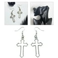 thumbnail image 2 of Gothic Hollow Dangle Earrings Simple Ear Hooks Punk Drop Earrings Statement Jewelry Gift for Women Men, 2 of 8