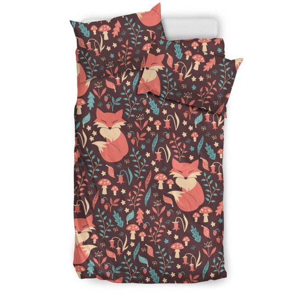 Juego de cama con estampado de setas Fox Leaves