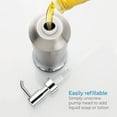 thumbnail image 5 of iDesign Stainless Steel Soap Dispenser Pump, 2.9" x 2.9" x 8.5”, Brushed & Chrome Split Finish, 5 of 5