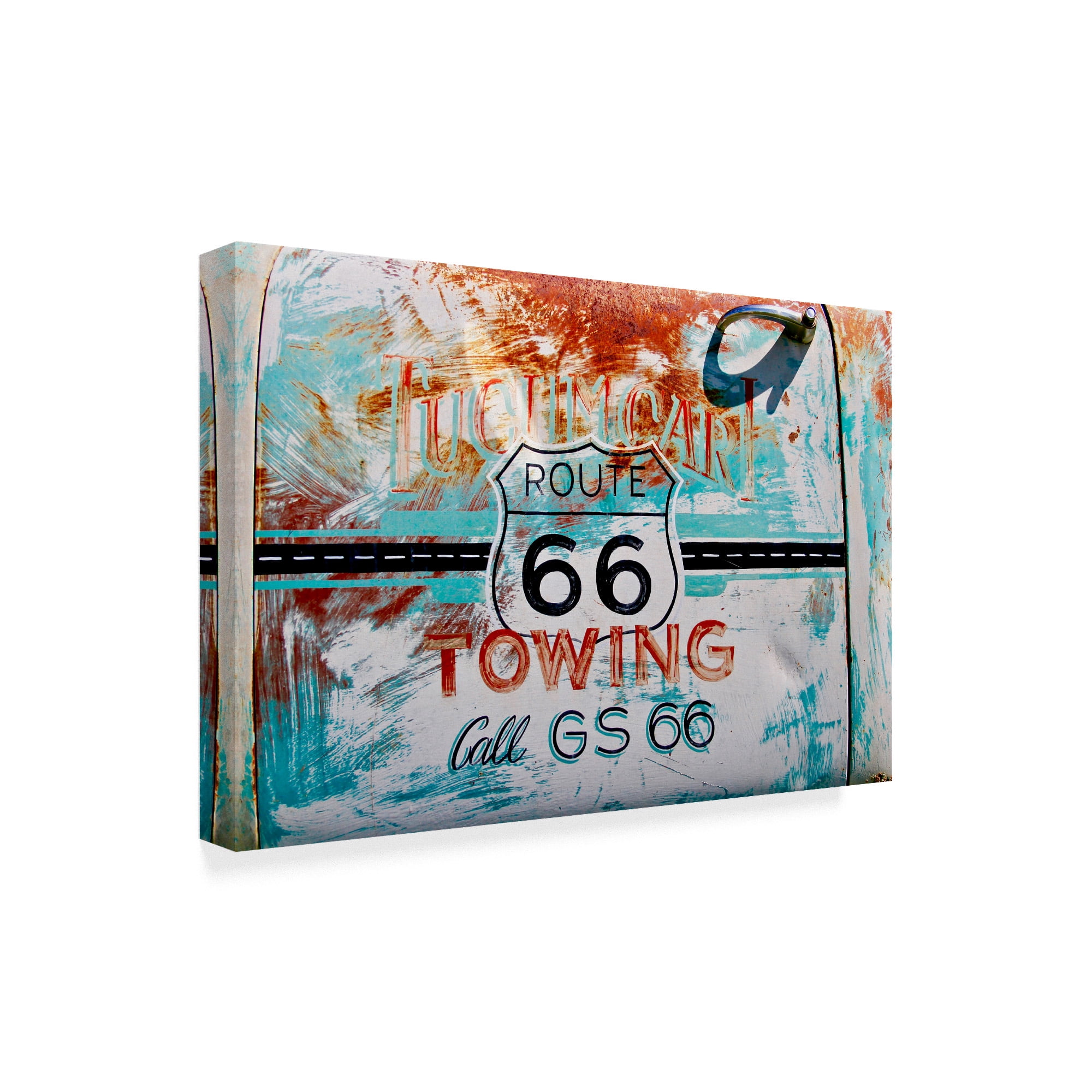 Trademark Fine Art 'Route 66 Towing' Canvas Art by American School
