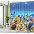 thumbnail image 5 of Ambesonne Fish Shower Curtain, Ocean Corals Goldfish, 69"Wx70"L, Turquoise, 5 of 5