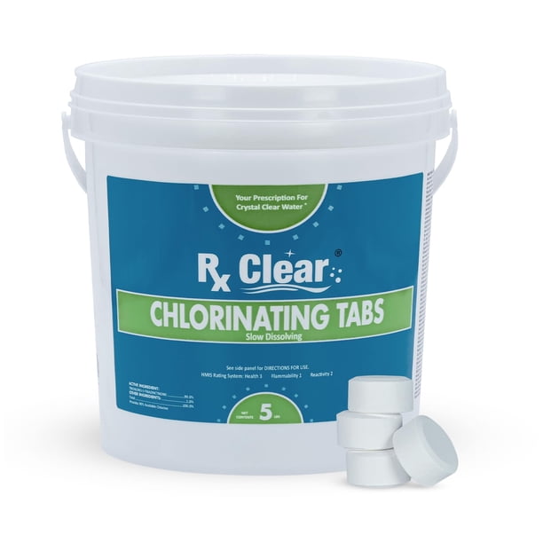 Tabletas de cloro Rx Clear de 1 cm, 2.27 kg para albercas