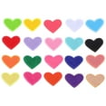 thumbnail image 1 of 20 parches termoadhesivos con forma de corazón, bordados, para ropa, mochilas, bolsos, insignias (colores aleatorios)., 1 of 6