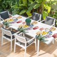 thumbnail image 2 of Colorful Tulips Floral Table Cloths for 8 Foot Rectangle Tables, Modern Art Watercolor Farmhouse Patio Waterproof Elastic Fitted Tablecloths, Washable Rectangular Table Cover for Camping, 2 of 8
