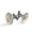 Color 1, variant on Men's Classic Stainless Steel, Cute Dinosaurs Paws Pattern Cufflinks Business Wedding Shirts, Black
