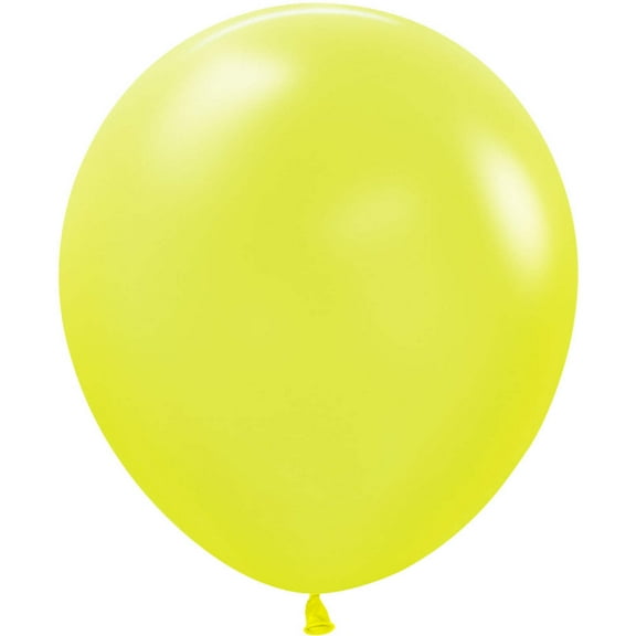 18 inch Sempertex Neon Yellow Latex Balloons (25 Pack) - Party Supplies Decorations
