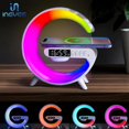 thumbnail image 2 of Lámpara de Escritorio Inteligente Vevor con Altavoz Inalámbrico Luz de Ambiente Colorida Despertador Ayuda para Dormir Máquina de Sonido Regalo de Navidad Blanco, 2 of 5