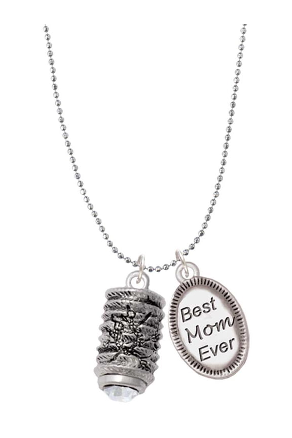 Cherry Blossom Chinese Lantern Best Mom Ever Charm Necklace