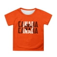 thumbnail image 1 of T-shirt à Manches Courtes pour Filles Fête du Canada Été Col Rond Coupe Décontractée Basique, 1 of 4
