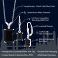 thumbnail image 2 of Gem Stone King 925 Sterling Silver Black Onyx Pendant and Earrings Jewelry Set for Women (9.88 Cttw, Gemstone Birthstone, Emerald Cut 14X10MM and 8X6MM, with 18 inch Silver Chain), 2 of 4
