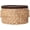 Large, variant on Round Water Hyacinth Wicker Storage Basket with Lid (Large) | Stackable handwoven decorative storage basket boxes with , tabletop container for nightstand, bathroom, kitchen & closet