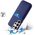 thumbnail image 6 of For Apple iPhone 15 Pro Max PU Leather Wallet Cover with Credit Card Holder, Kickstand & Mirror Inside Slim Fit TPU & PC Hybrid Design Cover, XPM Phone Case [Blue], 6 of 10