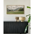 thumbnail image 5 of Drsoum Vintage Wall Art Prairie and Mountain Landscape Painting Retro Meadow Scenery Farmhouse Kitchen Living Room Decor 8x16in Natural Framed, 5 of 7