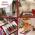 thumbnail image 5 of Buffalo Plaid Xmas Trees Merry Christmas Red Doormat 30"x17" Decorative Holiday Rugs Indoor Outdoor Front Door Welcome Mats Winter Doormats for Porch Entrance Entryway, 5 of 6