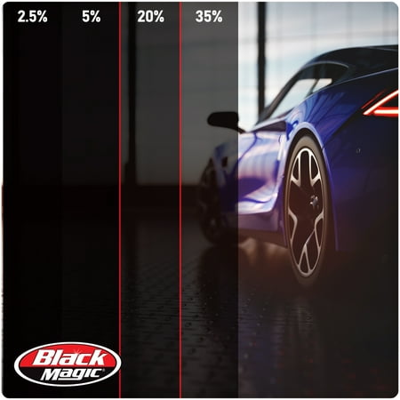 Black Magic Select 20% VLT Tinted Window Film, Car Window Tint, Scratch-Resistant Tint Film, Privacy Film, Auto Tint Kit, 24-inches x 78-inches