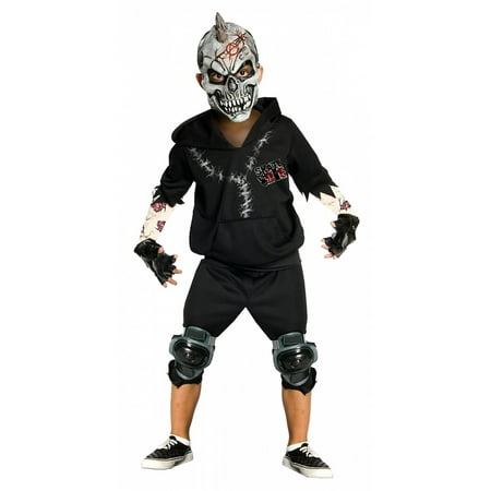Skate or Die Child Costume Black - Medium