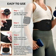 Kepeak Abs Stimulator Muscle Training Fitness Workout Equipment Ab Core Toner Belt for Abdominal/Arm/Leg Full Set Fit 23''-60'' man and woman