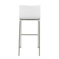 thumbnail image 5 of LumiSource Stainless Steel, White PU Mara Barstool - Set of 2, 5 of 8