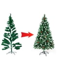 thumbnail image 4 of Arbol de Navidad Elegante y fino con frutos rojos y piñas nevado de 1.20  mts de altura, 4 of 7