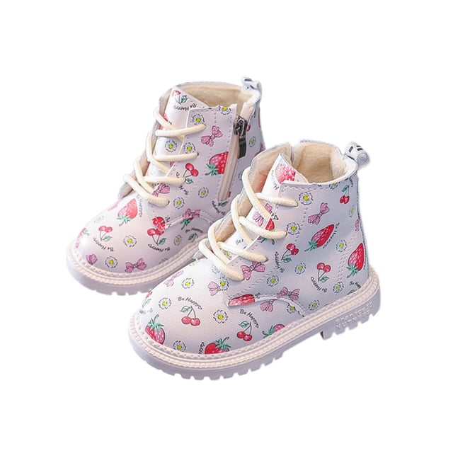 Ritualay Toddle Little Girls Boots ZipUp Fashion Booties Combat Anke