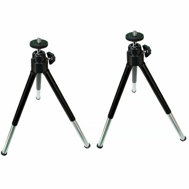 2PCS Mini trípode para teléfono móvil Trípode telescópico de dos segmentos Trípode para fotografía de escritorio pequeño Soporte para cámara SLR digital para amigos (Negro)