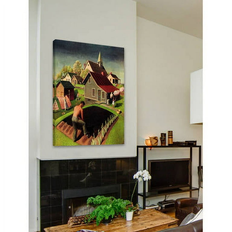 Free Shipping! Marmont Hill Spring 1942 by Grant Wood Canvas Print