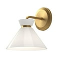 thumbnail image 2 of Kuzco Lighting Halston 8" Wall Vanity, Glossy Opal Glass, 1X40W E12 Brushed Gold/Glossy Opal Glass, 2 of 2