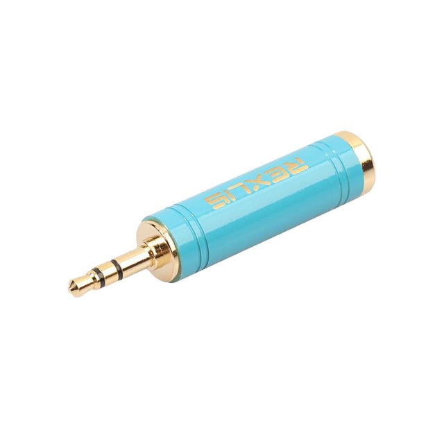 Adaptador de audio estéreo Baoblaze 3.5 mm a 6.35 mm Azul