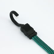 Hyper Tough 2 Pack, 48 inch Flat Bungee Cords, Rubber, Green, 0.45 oz