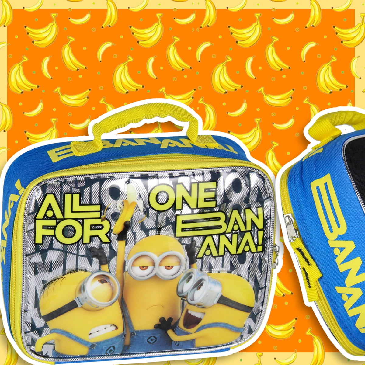 Despicable Me Minions Lunch Box One Banana Insulated Kids Lunch Bag Tote For Hot And Cold Food, Drinks, And Snacks 10"