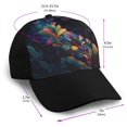 thumbnail image 2 of Naloa Colorful Patterned Snake Adult adjustable Print Baseball Hat, Patchwork curved brim baseball capfor Men and Women, One Size, 2 of 5