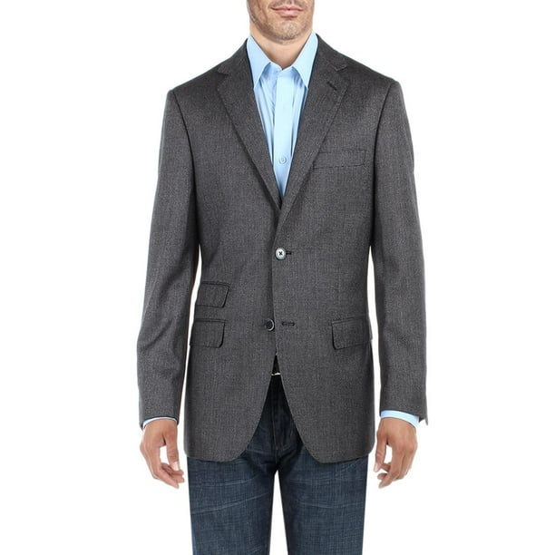DTI BB Signature Men's Dress Suit Jacket Two Button Birdseye Modern Fit