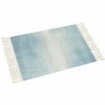 thumbnail image 2 of Blue Ombre Large Area Rug 4x6ft Woven Runner Rug,Modern Abstract Art Aesthetics Washable Living Room Bedroom Kitchen Bathroom Classroom Carpet with Tassels,Non-Shedding Indoor Outdoor Throw Door Mat, 2 of 5