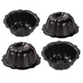 thumbnail image 1 of MGGi 4 Pack Mini Pie Pans, 5 inch Carbon Steel Reusable Nonstick Small Pie Plate Baking Dish, 8oz Ruffled Edge Individual Round Bakeware for Toaster Oven Air Fryer Insta Pot, for Cakes Tart Desserts, 1 of 4