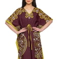 thumbnail image 4 of Moomaya Ladies Plus Size Kaftan Summer Wear Beach Coverup Kimono Caftan Dress, 4 of 6