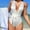 White, variant on UTSJKR Glossy Swimsuits Deep V One Piece Swimwear for Women Bowknot Lace up Shiny Bathing Suit Sexy Tummy Control Monokini Black L